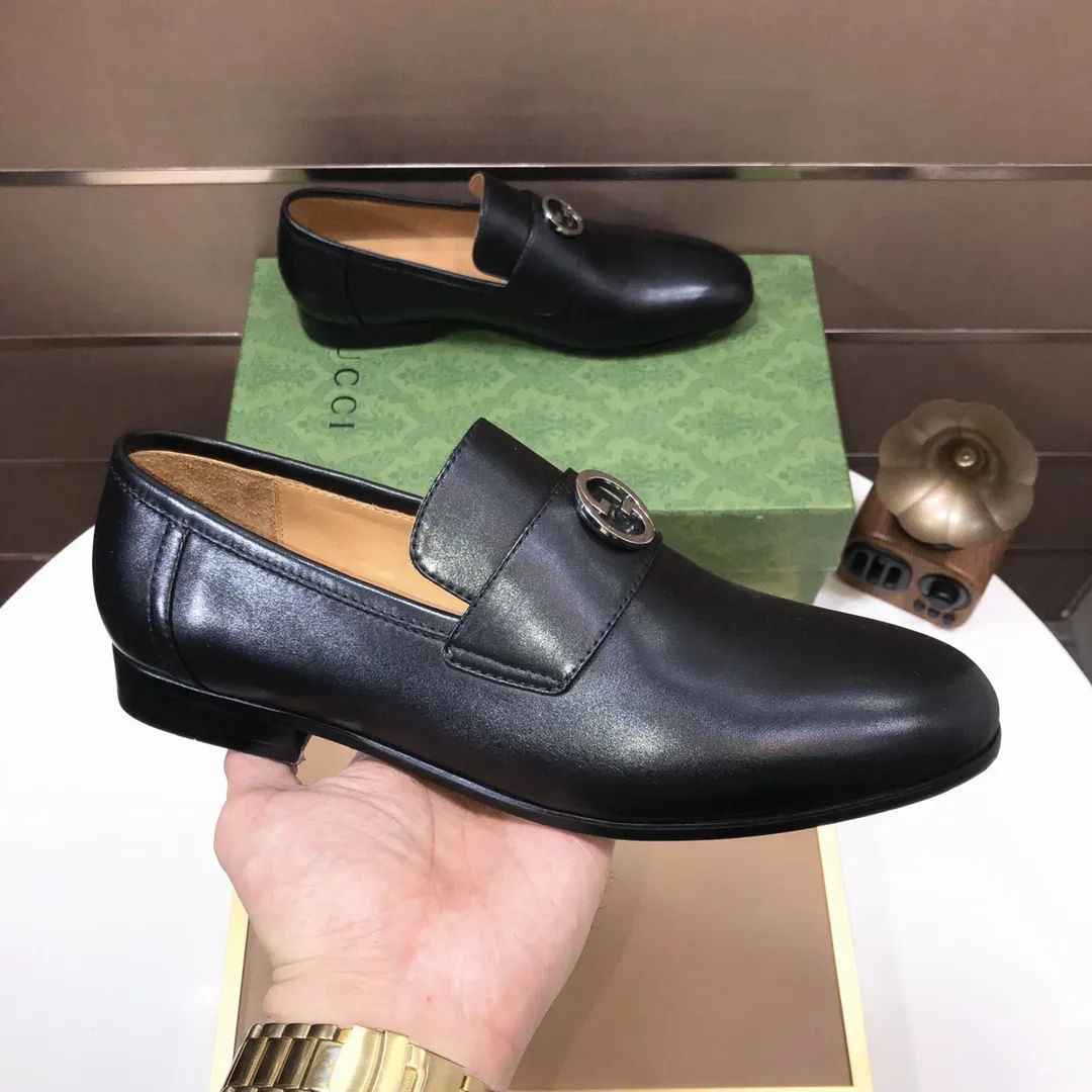 Men's shoes 💰580💰[GUCCI—Gucci] The latest high-end version of Gucci. Official website new model. Available at the same time at counters, the uppers are made of original cowhide imported from Italy/matched with the original special material splicing design concept; "highlight, high-end, grade, extravagance" and exquisite workmanship (original mesh fabric) sole: original factory special outsole size (38-45) (custom-made 45 non-returnable)